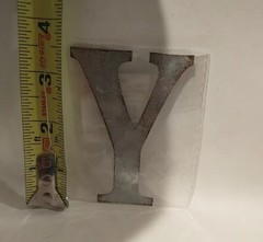 ArtMind Silver MAGNET METAL LETTER“Y” Alphabet Upper-Case Monogram 3.5″