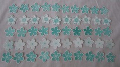 Lot of 50 Large OR Small Stamped & Punched FLOWERS U PICK Mixed or Single Color