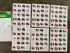 VTG 2000s Rare USA United States Olympics Sticker Lot TCM & Eureka Country Flags