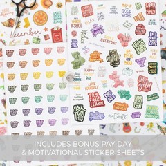 Journal Stickers, Beautiful Yearly Planner, Seasonal Vintage, Multicolor