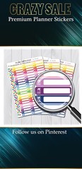 Food Label Planner Stickers for Diary Calendars, Journals and Scrapbooking