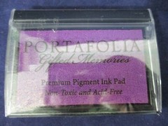 Portfolia Gifted Memories Scrapbook Findings Wooden Stamps Purple Ink Pad New