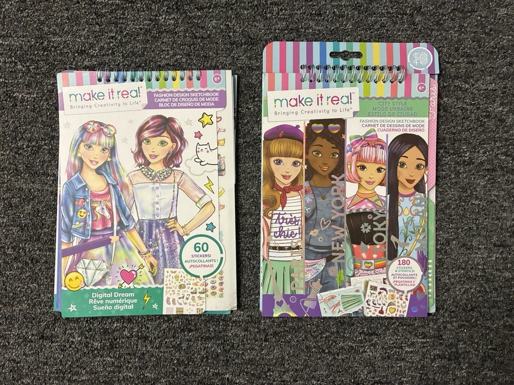 Make It Real DIGITAL DREAM & CITY STYLE Fashion Design Sketchbooks – Complete