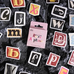 Letter Stickers 52 Pcs A-z Vintage Mini Boxed Adhesive Diy Sticker Gift Sealing