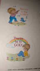 Vintage Current Inc Stickers Heavenly Dreamers Religious God 1 Sheet (Design #2)