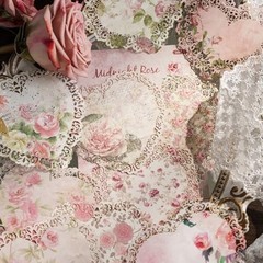 90 Sheets Vintage Scrapbook Paper Kit, Die-Cut Decorative and Decoupage Paper