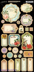 Graphic 45 Time To Flourish Chipboard #1 Journal Beautiful High Quality 26 pcs
