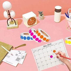 10000 PCS Color Dot Stickers 1/2 inch Colored Circle Stickers Round Stickers …