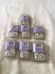 NEW! 7 Packs (72 Pieces Each) JoAnn Scrap Essentials White Alpha Beads
