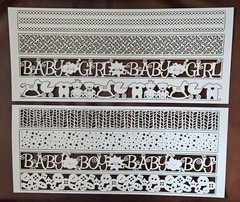 Rare OMFL Laser Cut BEAUTIFUL BABY Borders & Coordinating Elements Scrapbook
