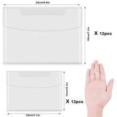 IOUALEY 24 Pieces Clear Stamp and Die 5 x 7 inches, 7 x 9.4