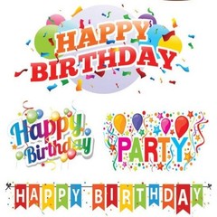 Violette Stickers – Happy Birthday – 1 Colorful Rainbow Sticker Sheet – Crafts