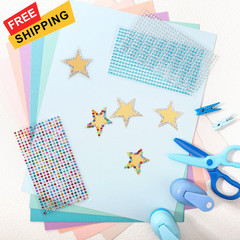 Gartful 3mm Gem Stickers, 5400PCS 3mm, Yellow,blue,green,white,rose,purple