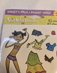 Vintage 90s AGC Fashion Girls Sticker Activity 10 Sheets Paper Doll Style New