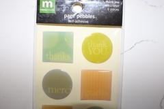 Making Memories ~ Thank You ~ X-Large 6PC Page Pebbles Self Adhesive Scapbooking