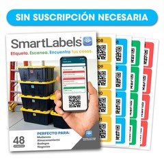 SmartLabels – Etiquetas QR en Español | Paquete de 48 | Multicolor | Calcoman…