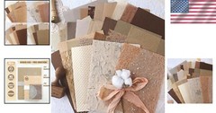 Elegant Morandi Color A5 Scrapbook Paper & Fabric Set, 30 Sheets for DIY Crafts