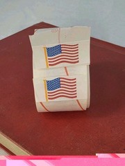 Vintage Roll Of American Flag Stickers 1980s Patriotic Scrapbooking Nostalgic