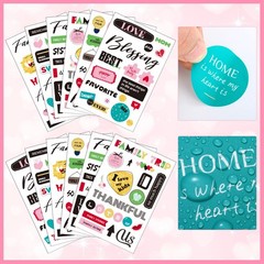 Scrapbook Stickers 500Pcs,Waterproof Vinyl DecalsAlbum Embellishment,Multicolor