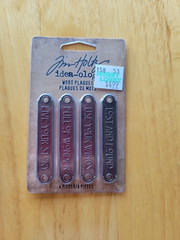Tim Holtz idea-ology Word Plaques 4 pieces