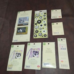 Making Memories Scrapbook Embellishments Lot of 8 Packs Woven Labels Wire Words