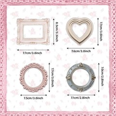 100 Pcs Vintage Frame Decorative Stickers – Scrapbooking Supplies for Color-1