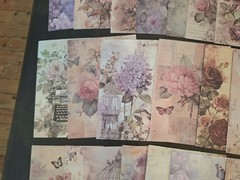100Pc Floral Abundance Scrapbooking JJ Craft Papers No Duplicates