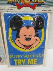 RARE LOT OF 3 Vintage Disney Mickey Mouse Puffy Stickers Mickey And Friends NOS