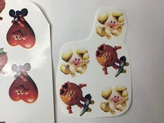 Vintage Funny Food Stickers 1992 Animated Food with Arms and Legs Strawberry