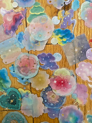 Random Lot 8 Dreamy Cloud Planet Vinyl Stickers for Laptop, Water bottle, Phone