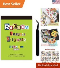 1500Pcs Letter Stickers for Scrapbooking,Ransom Note Sticker Book, Junk Journ…