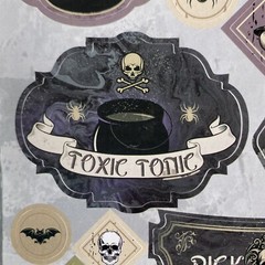NEW Stickers for Bottles 300ct Label Poison Toxic Horror Potion Decals Halloween