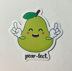 “Pear-fect” Cute Pear Fruit Wall Art Sticker for Home School Kids Decals tc1