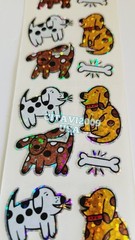 HAMBLY STUDIOS PRISMATIC STICKERS DOGS, PETS, DOG BONE, CARTOON, RETIRED VINTAGE