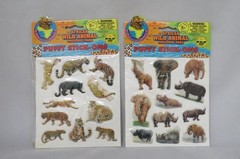 (4) Imperial 1993 – African Wild Animal Preserve Park Puffy Stick-Ons Sets (NEW)