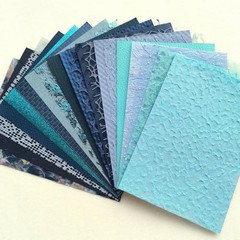 Blue A5 Craft A5 Textured Scrapbook Paper & Mesh Fabric Set – Handmade Craft