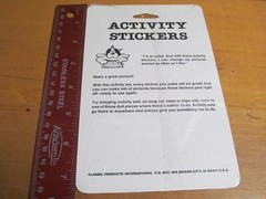 ACTIVITY STICKER SHEET VINTAGE WIN A RACE CLEAR MOTOR BIKE NIP 1980’S