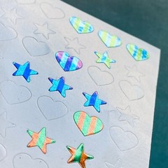 Vtg Stickopotamus Stickers Reward Glitter Foil Stars Heart Binder Journal School