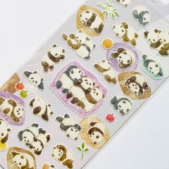 Panda Nap Family Animal Stickers: Mind Wave Planner Stickers