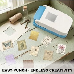 Postage Stamp Puncher -1X1inch Square Scalloped Edge Paper Puncher, 1×1 inch