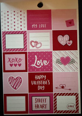 RECOLLECTIONS VALENTINE’S DAY STICKER BOOK 328 PC STICKERS 12 SHEETS ROMANCE