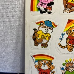 Vintage 1982 Hallmark Cards, Inc SHIRT TALES Sticker Sheet Animals Fun kids