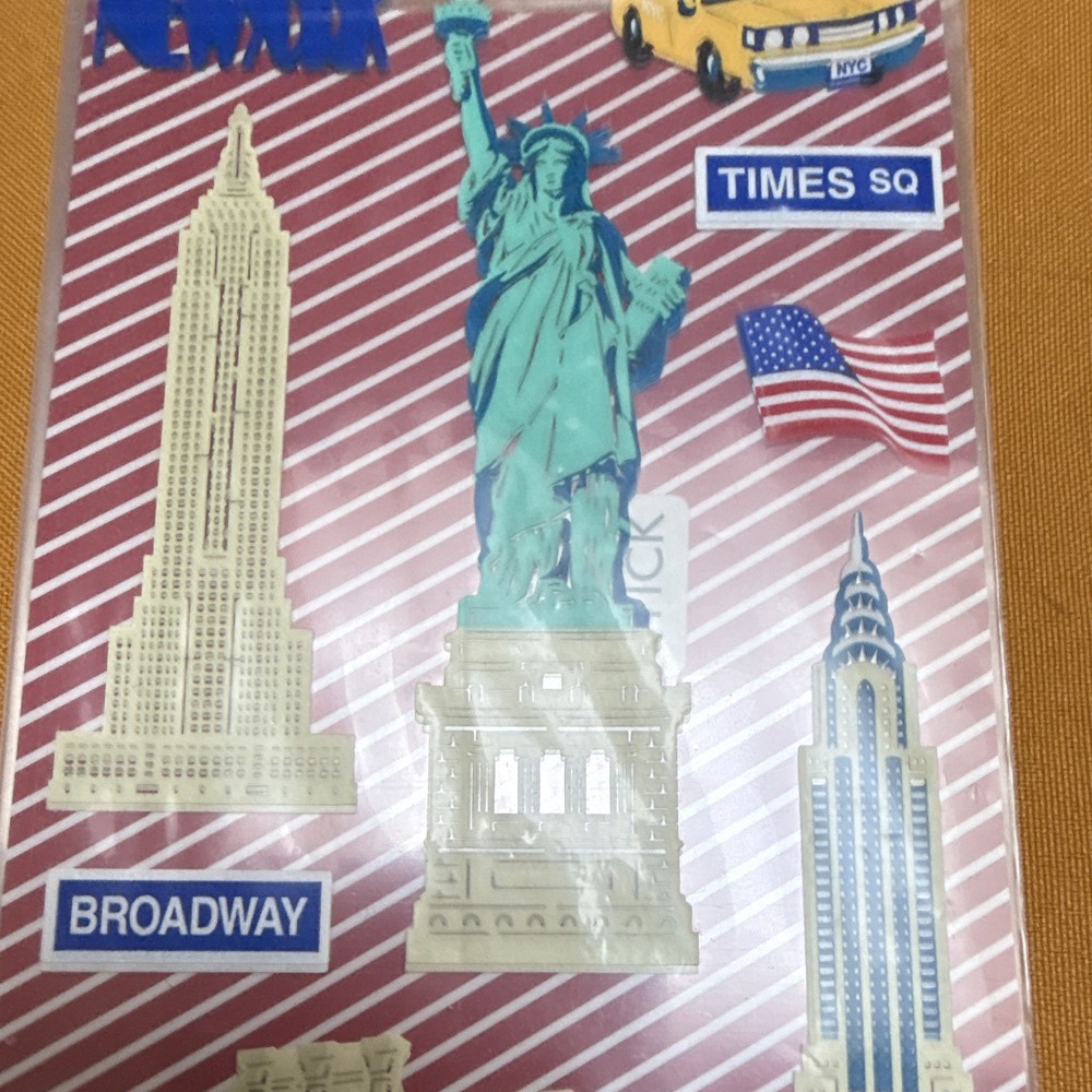 New York City Landmarks Dimensional Scrapbooking Stickers Vacation & Travel
