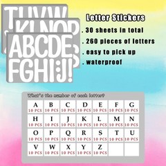 30 Sheets Large Letter Stickers 4 Inch Alphabet Letter Stickers Self Adhesive…