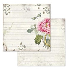 Stamperia Intl Letters & Flowers Double Sided Paper Pad (10/Pack), 12″ x 12″,…