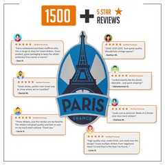 Paris Weatherproof Vinyl Travel Sticker – Gift or Souvenir