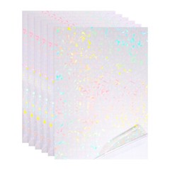 12x8in Holographic Laminate Sheets 6Pcs Sticker Paper Cracked Glass Pattern