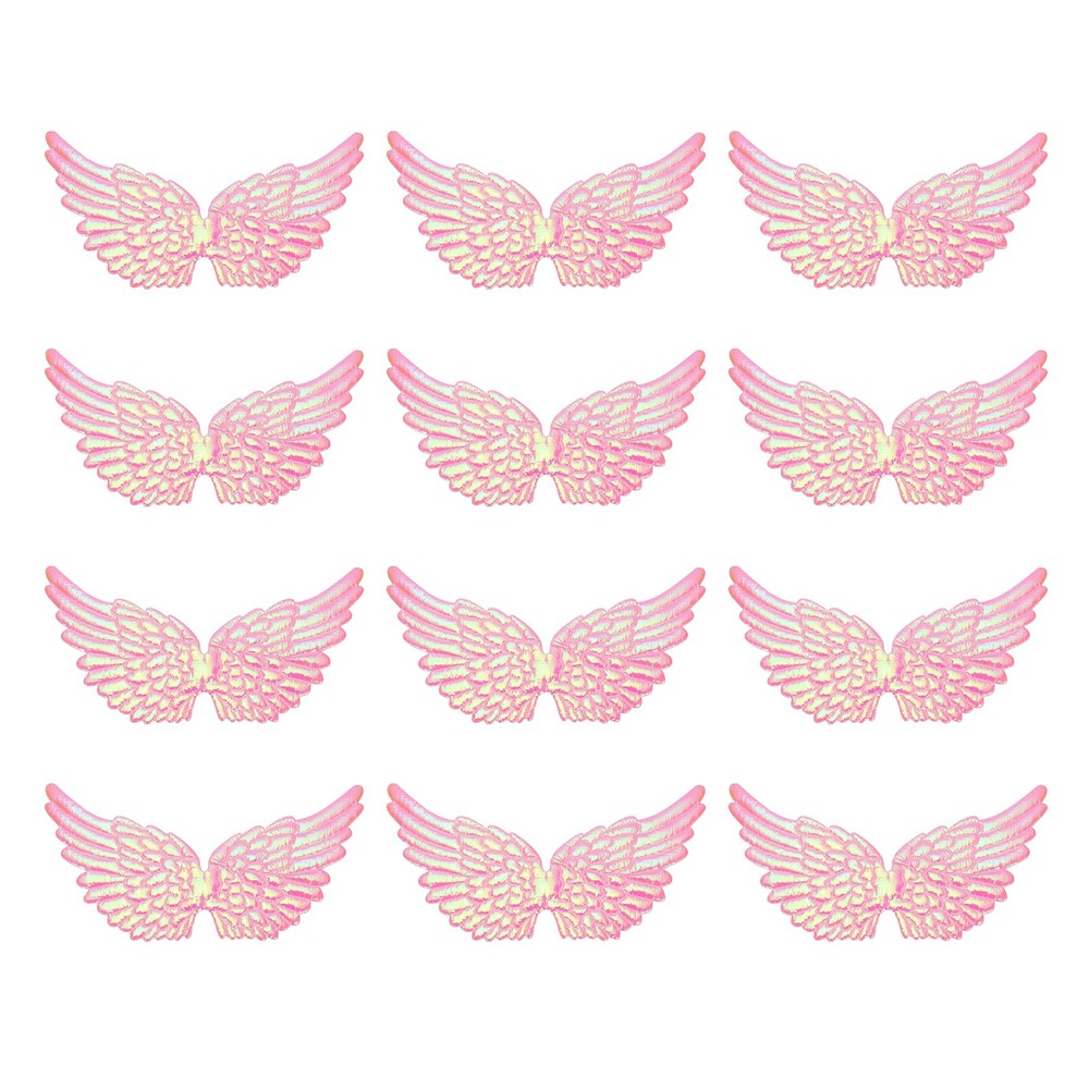 12Pcs Angel Wings for Crafts, Pink Angel Wings Wings(5.3 Inch)