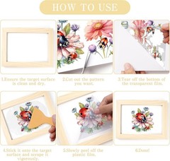Insect Birds Rub on Transfer for Crafts: 16 Pcs Cute Animals Rub on Transfers fo