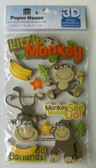Paper House 3D Sticker-Variations-Baby Shower, Little Monkey, Mommy’s Little Man